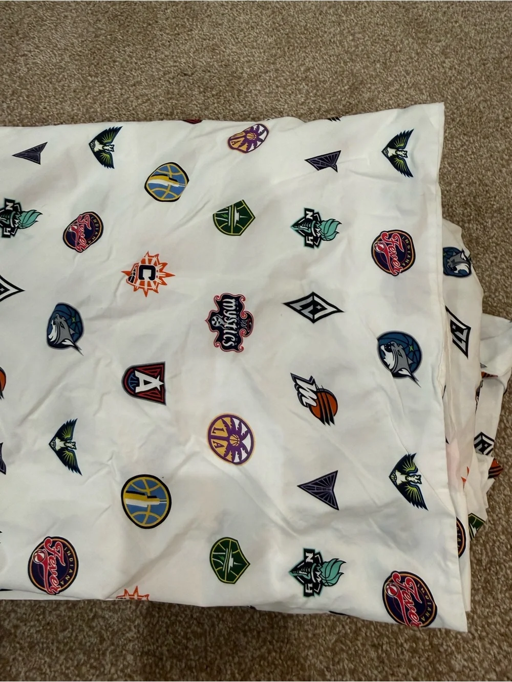 WNBA Logo Sheet Set Full Pottery Barn teen